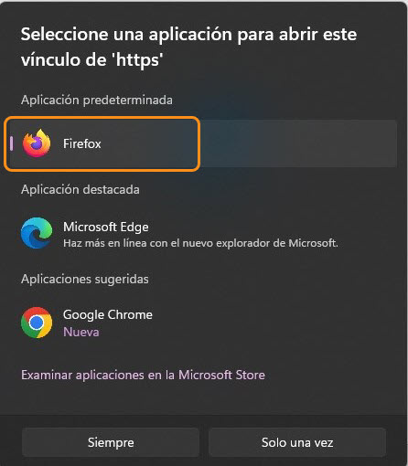 Figure 12  Select your preferred browser. 