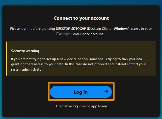 Figure 13 Log in. 