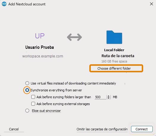 Figure 17 Configuring connection. 