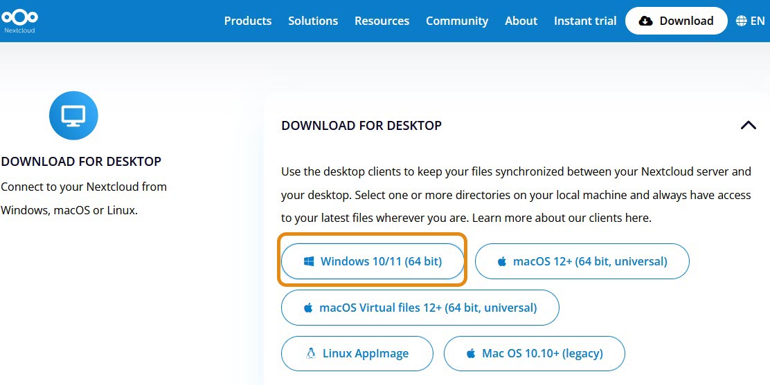Figure 3 Download for Desktop. 