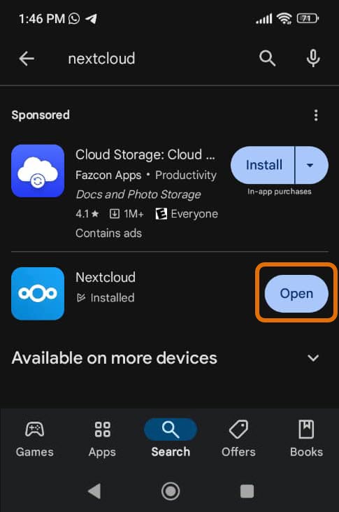 Figure 2 Open the app. 