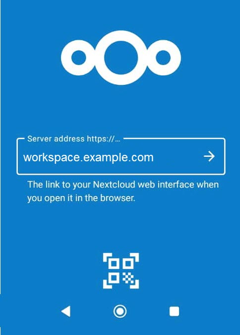 Figure 3 Server address interface. 