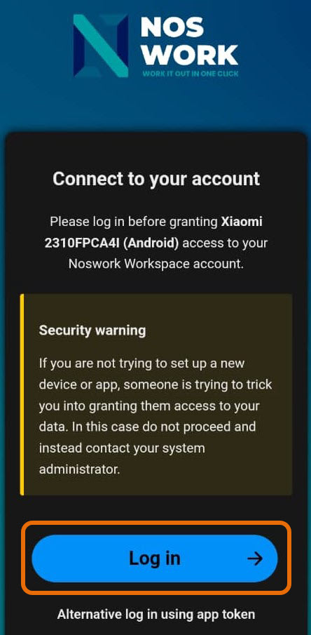 Figure 4 Connecting the account. 