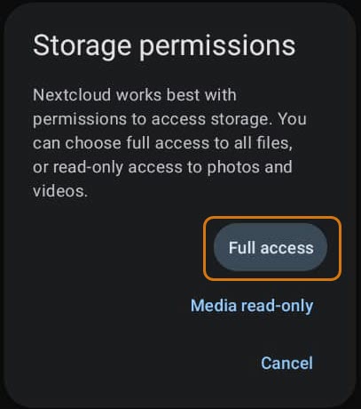 Figure 7 Grant storage access. 