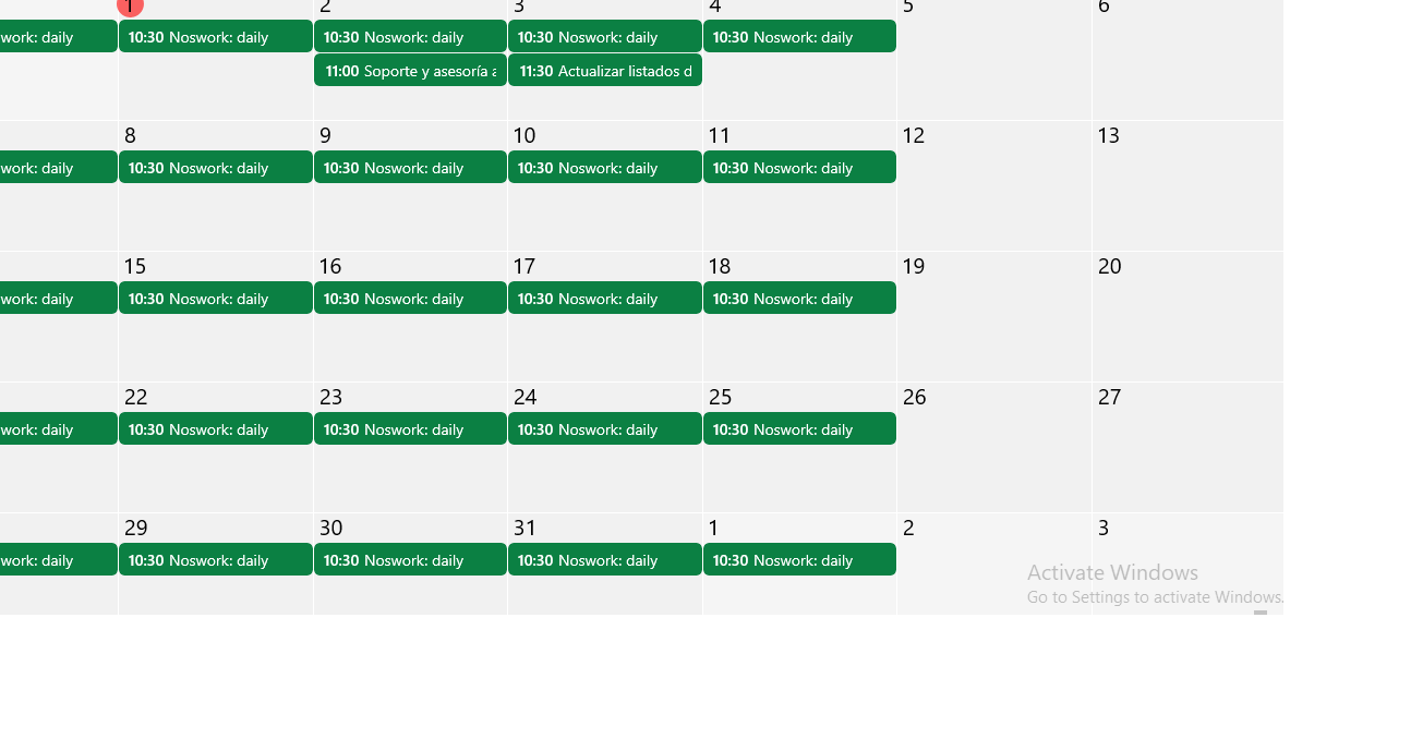 Figure 7 The OneCalendar environment. 