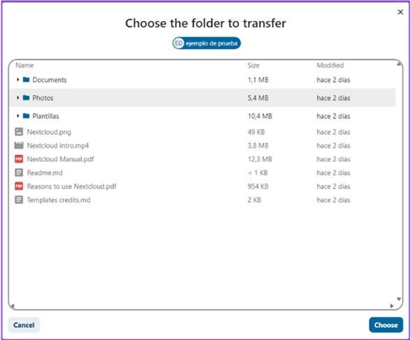Selective transfer