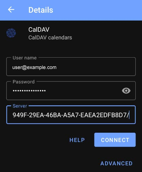 Figure 4 Enter your account details. 