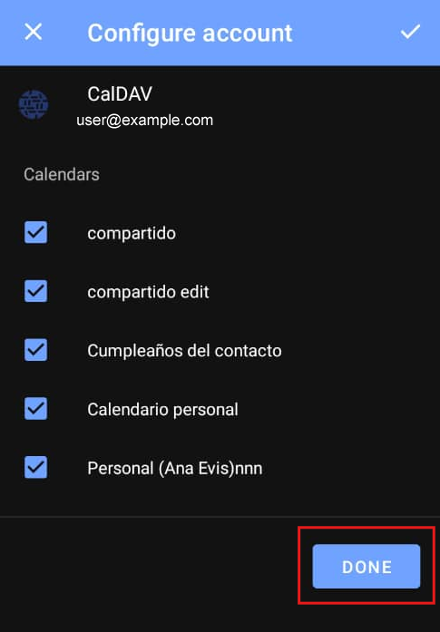 Figure 6 Sync calendars. 