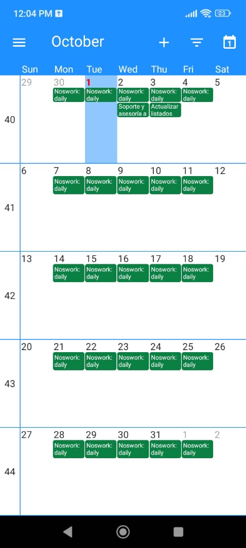 Figure 8 The OneCalendar environment. 
