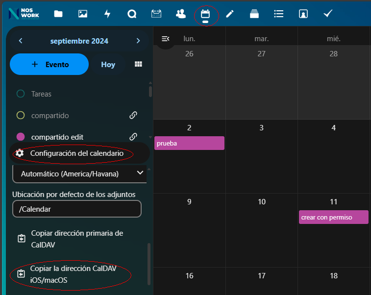 Figure 5 Obtener la url del espacio de trabajo. 