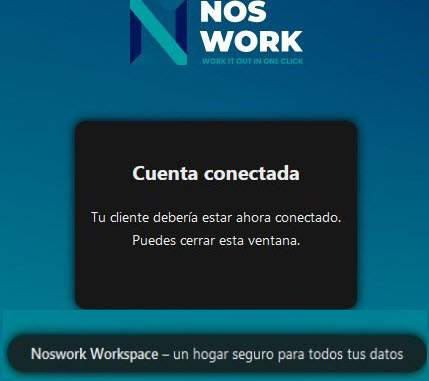 Figure 15 Cuenta conectada. 