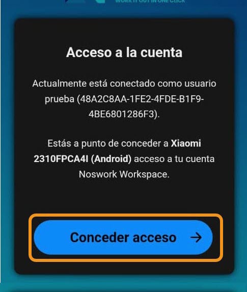 Figura 6 Conceder acceso. 