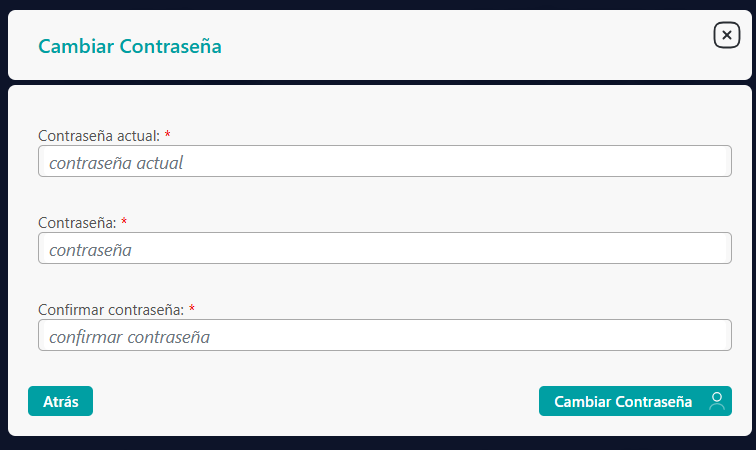 Figura 3 Cambiar contraseña